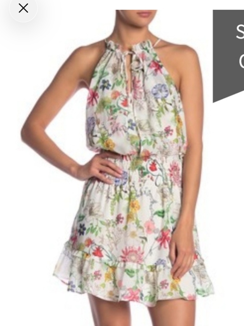 Parker floral XS Mini dress like new used once